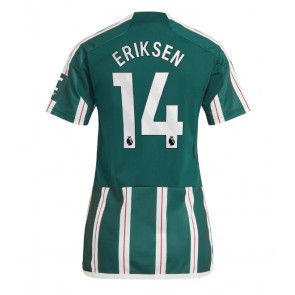 Manchester United Christian Eriksen #14 Udebanetrøje Dame 2023-24 Kort ærmer
